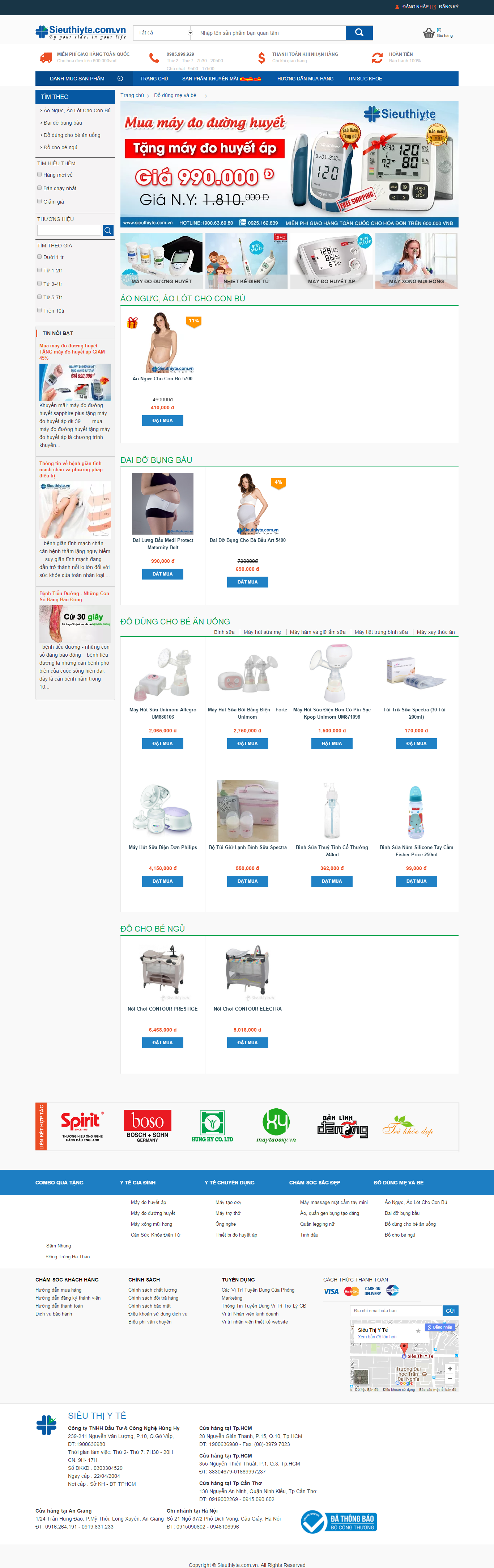 Thiết kế Web thiết bị y tế, dụng cụ y tế sieuthiyte.com.vn